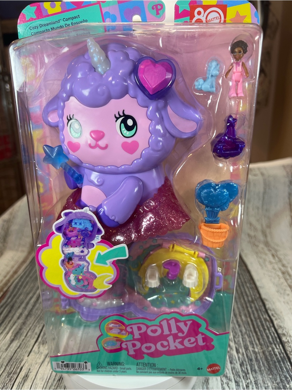 Polly Pocket Cozy Dreamland Compact Unicorn Lamb Playset NEW IN BOX